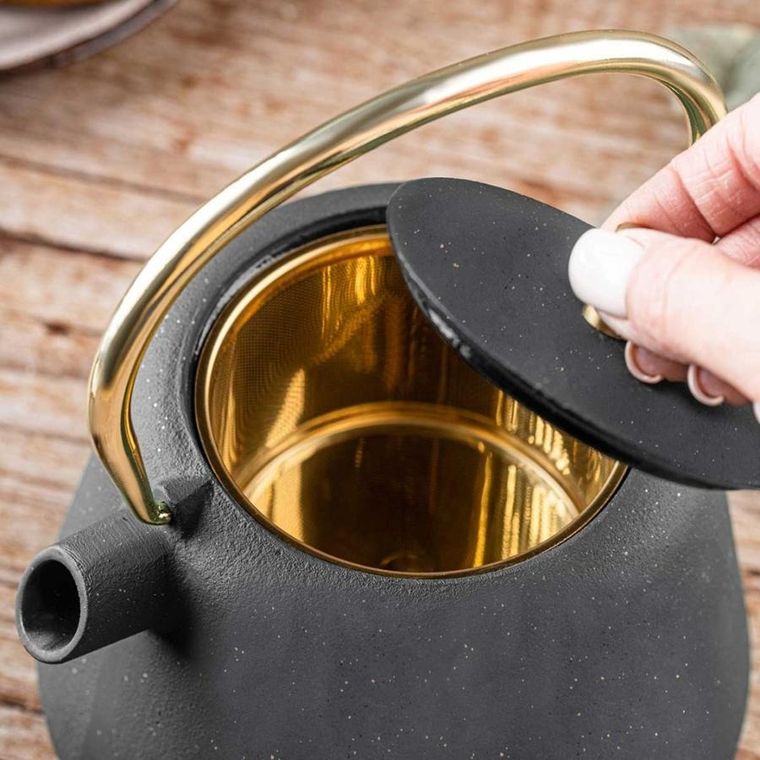 Kinghoff, zaparzacz żeliwny imbryk z filtrem, 1l