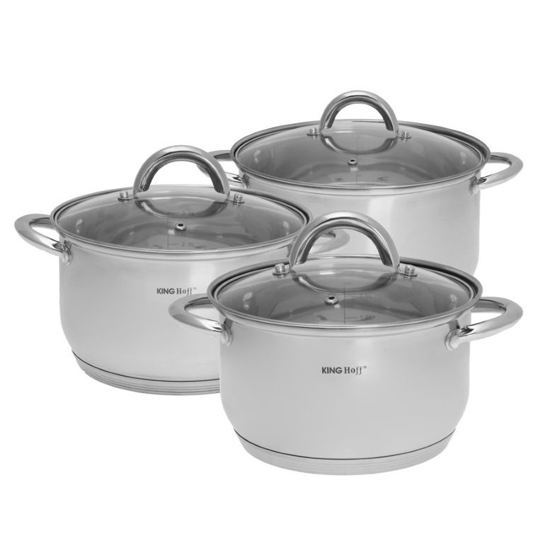 Kinghoff, zestaw garnków stalowych, 6 elementów, KH-4447