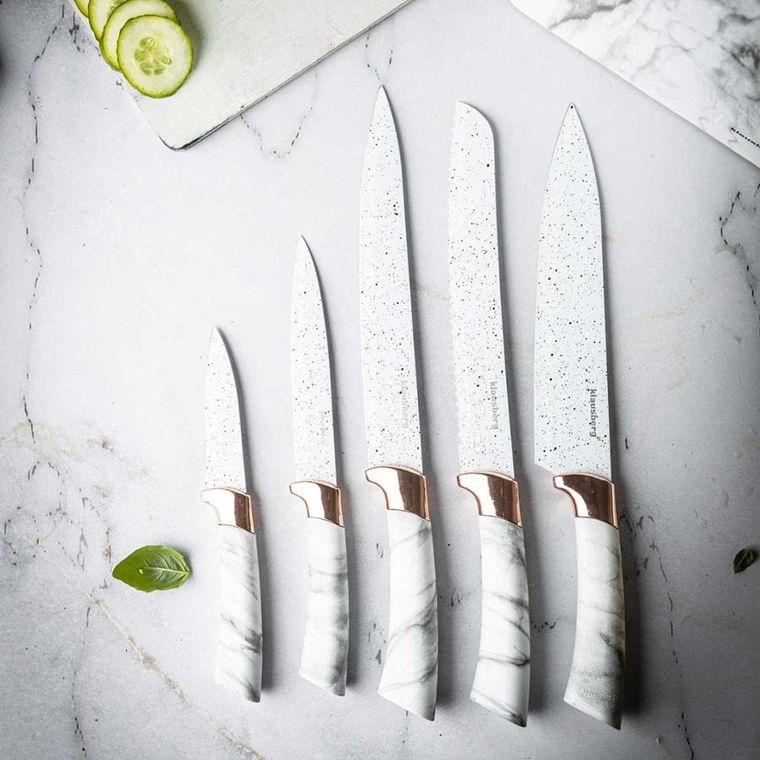 Kinghoff, zestaw noży kuchennych w bloku, 5 szt.