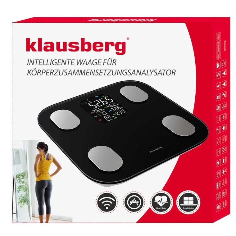 Klausberg, analityczna waga łazienkowa, smart ios android, kb-7854