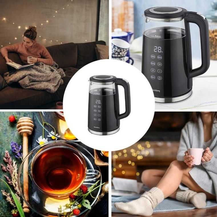 Klausberg, czajnik elektryczny LED z regulacją temperatury, 1,7l