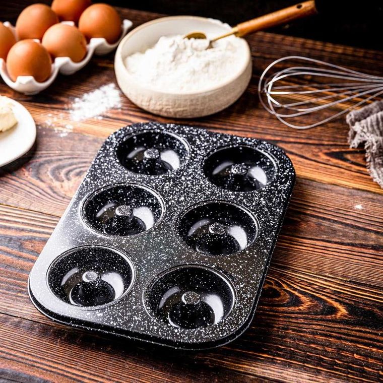 Klausberg, granitowa forma do pieczenia, 6 pączków donut