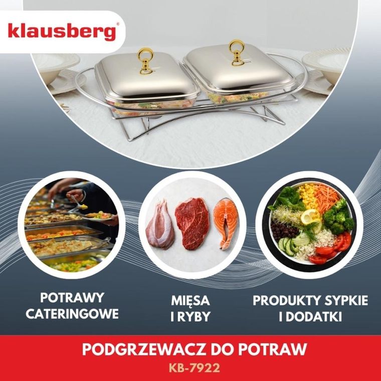 Klausberg, podgrzewacz żaroodporny, stołowy, 2-1,5l, KB-7922