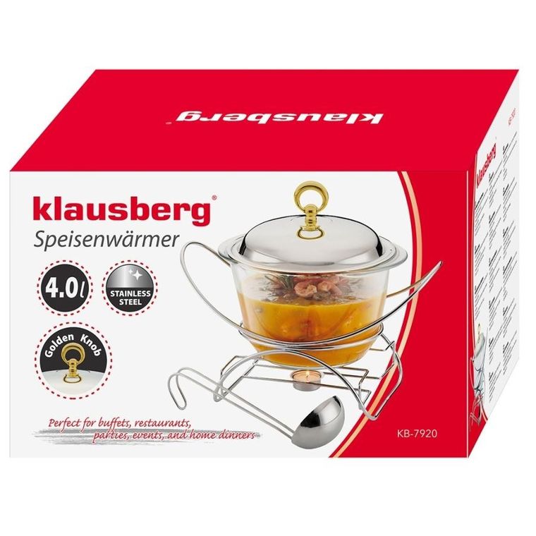 Klausberg, podgrzewacz żaroodporny, waza, 4l, KB-7920