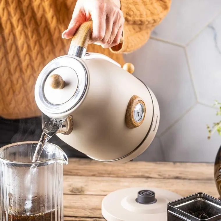 Klausberg, Retro, czajnik elektryczny, z termometrem, 1,7l, kb-9006