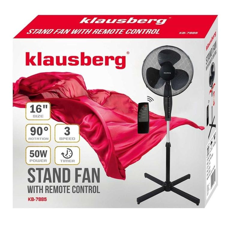 Klausberg, wentylator podłogowy z pilotem