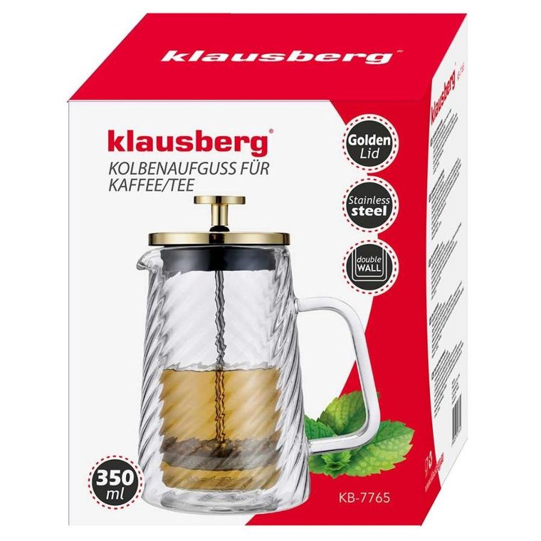 Klausberg, zaparzacz tłokowy do kawy/herbaty, termiczny, 350 ml