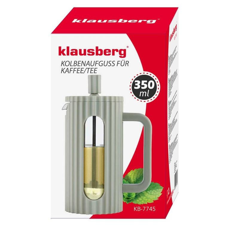 Klausberg, zaparzacz tłokowy do kawy/herbaty, zielony, 350 ml