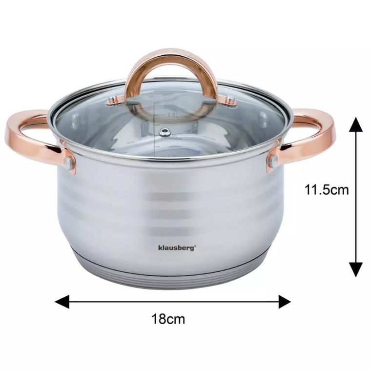 Klausberg, zestaw garnków, 12 elementów, KB-7700