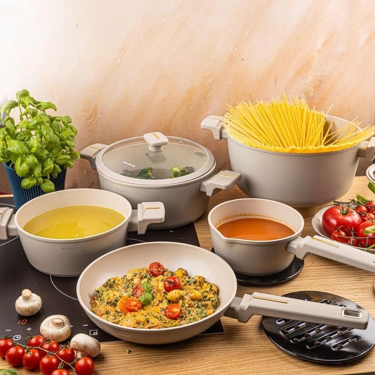 Klausberg, zestaw garnków marmurkowych, 12 elementów, kb-7967