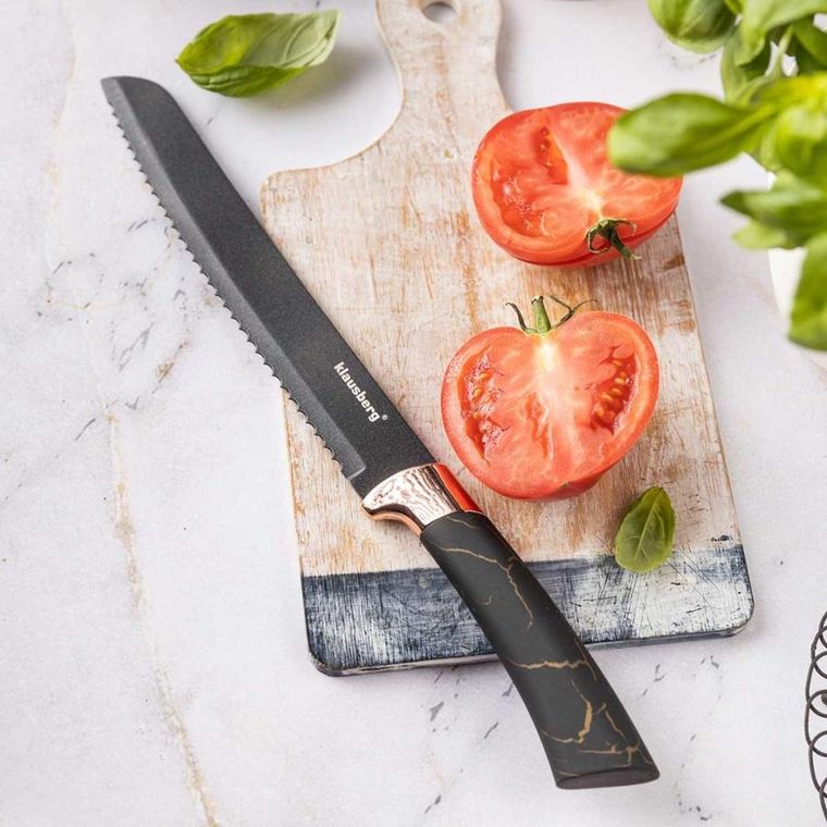 Klausberg, zestaw noży kuchennych na stojaku, 5 szt.