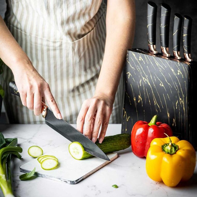 Klausberg, zestaw noży kuchennych w bloku, 5 szt.
