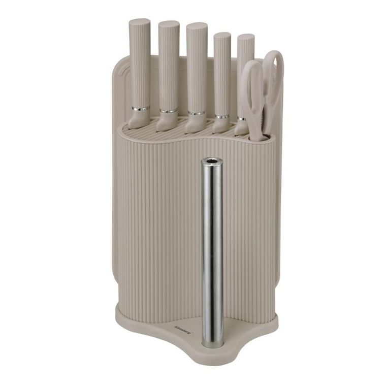 Klausberg, zestaw noży w stojaku z deską i chwytem na ręcznik, kb-7978