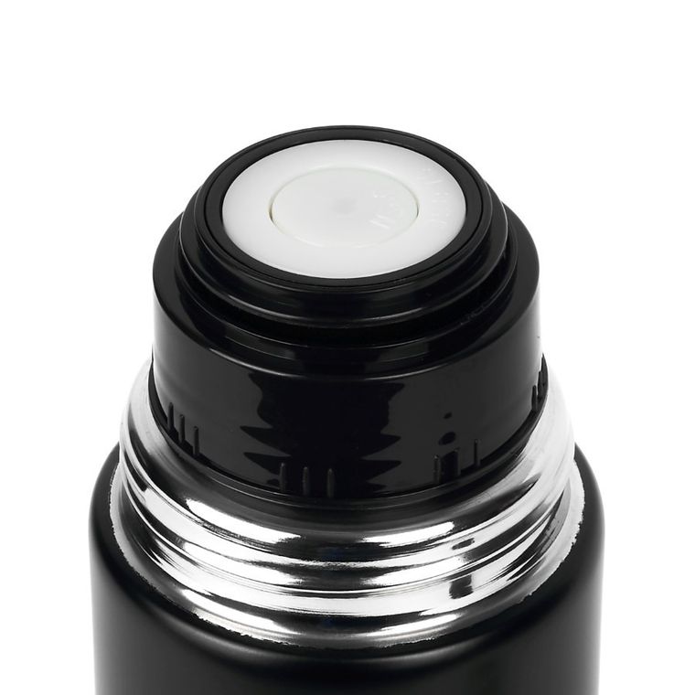 Könighoffer, Alpha, termos nierdzewny z silikonowym uchwytem, czarny, 1l