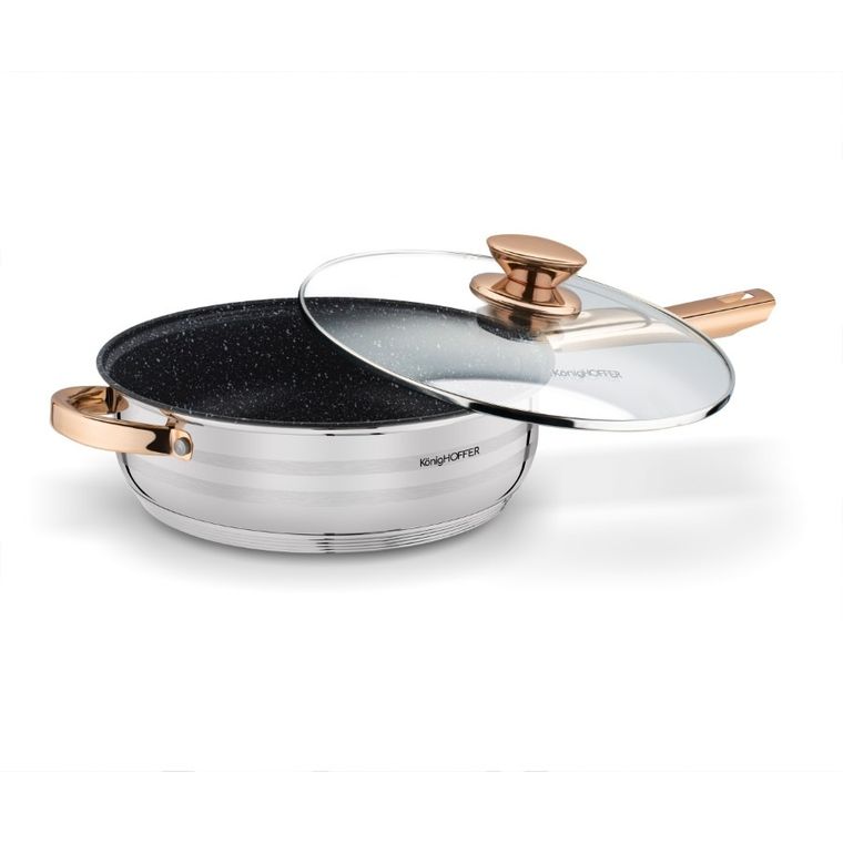 Könighoffer, Bari Rose Gold, komplet garnków, indukcja, 12 elementów