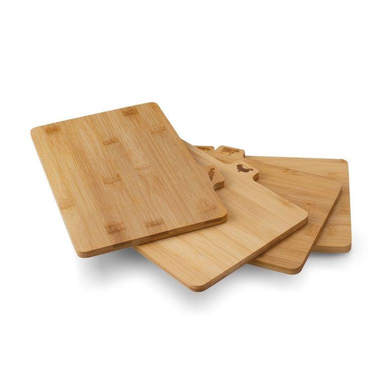 Könighoffer, Cedar, zestaw 4 desek do krojenia ze stojakiem, 29-21-7 cm