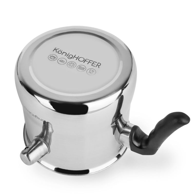 KönigHoffer, garnek do mleka z gwizdkiem i pokrywką, indukcja, 1,5l