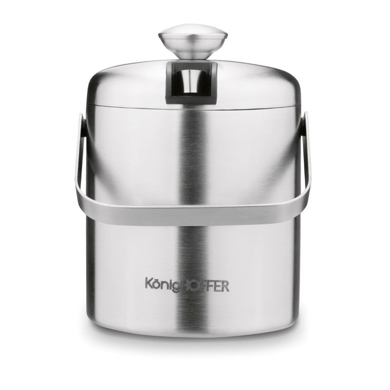 Könighoffer, Lugo, wiaderko do lodu ze szczypcami, satyna 1,3l