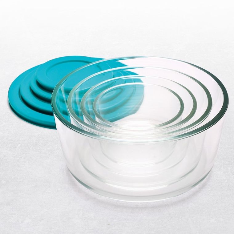 Könighoffer, Miranda, miski szklane borokrzemowe z pokrywkami, 4 szt.