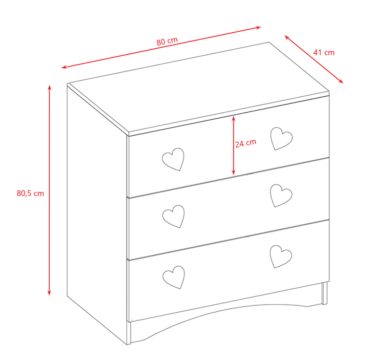 Kocot Kids, Julia, komoda, biała