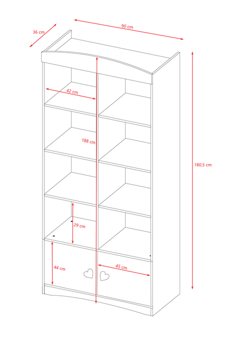 Kocot Kids, Julia, regał, biały