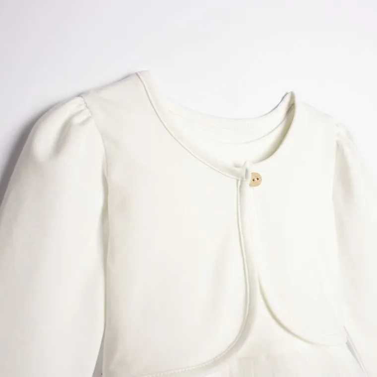 Komplet dziewczęcy, Sukienka, Bolerko, ecru, Nicol