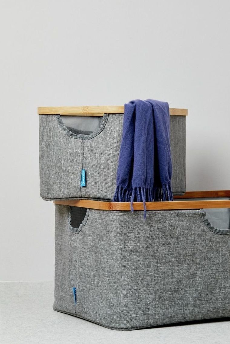 Kosz do przechowywania Bahari Bamboo, z uchwytami