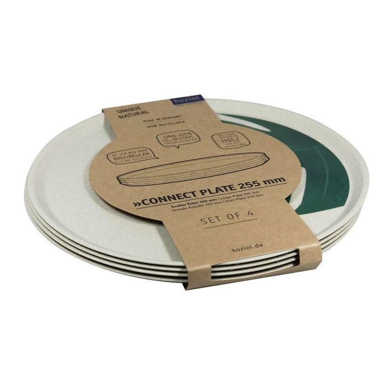 Koziol, duży talerz, Nature Desert Monstera, Ø25,5 cm, 4 szt.