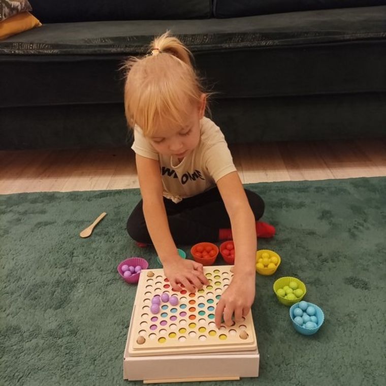 Kruzzel, drewniana układanka, koraliki