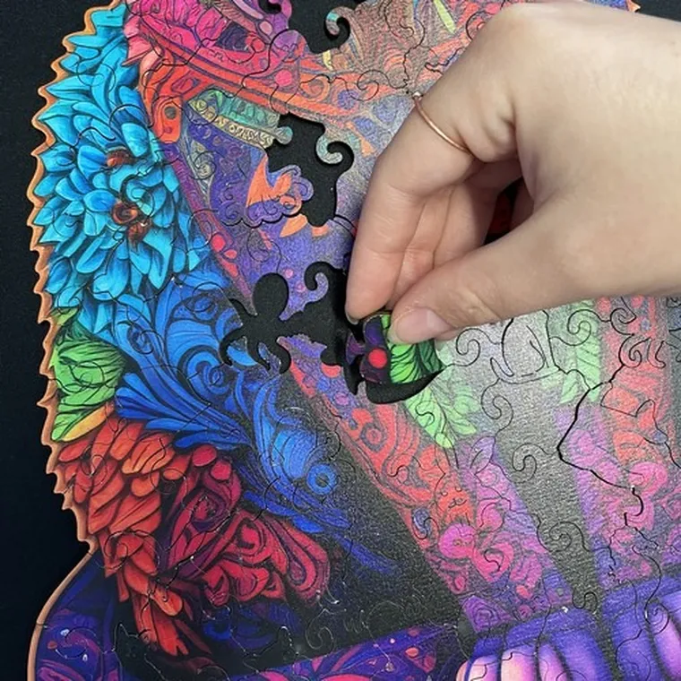 Kruzzel, kot, układanka drewniana