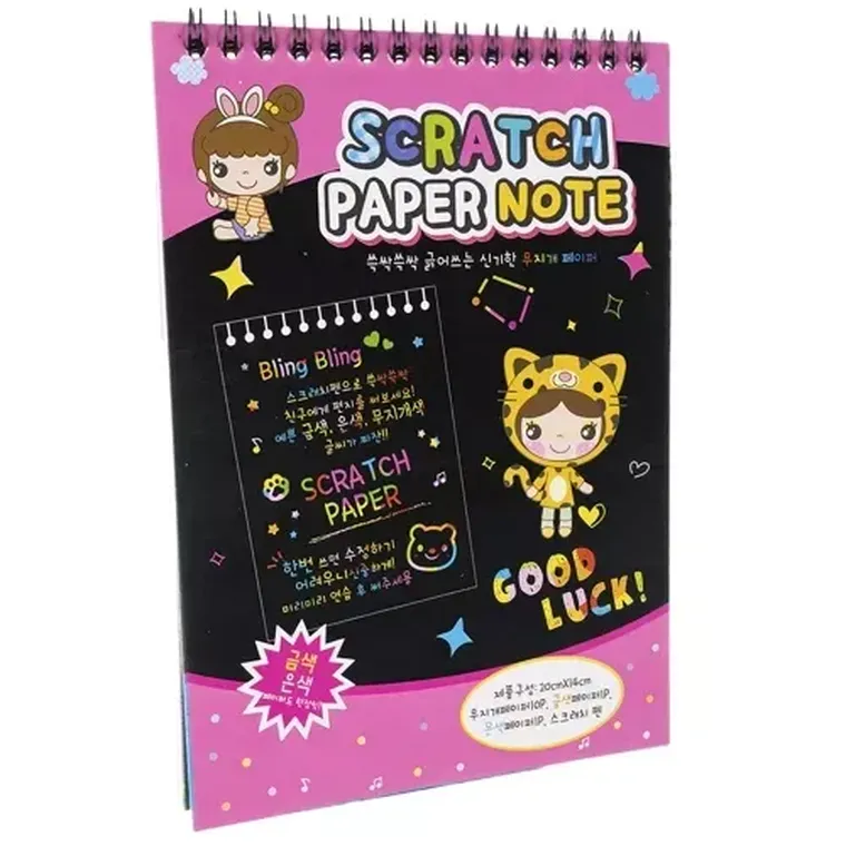 Kruzzel, zestaw do zdrapywania z drewnianym rysikiem