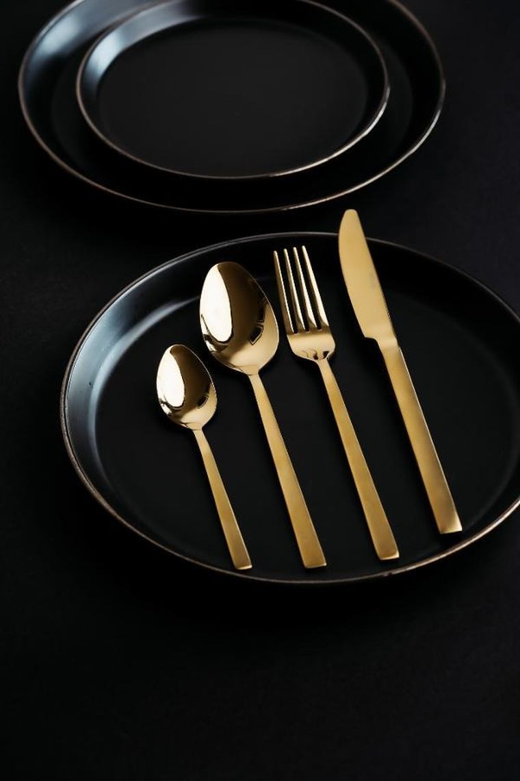 Kulig, Piano, komplet sztućców, Gold, 24 szt.