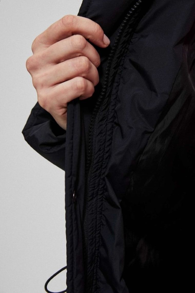 Kurtka damska z kapturem, czarna, Moodo