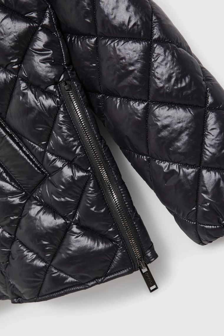 Kurtka damska z kapturem, czarna, Moodo