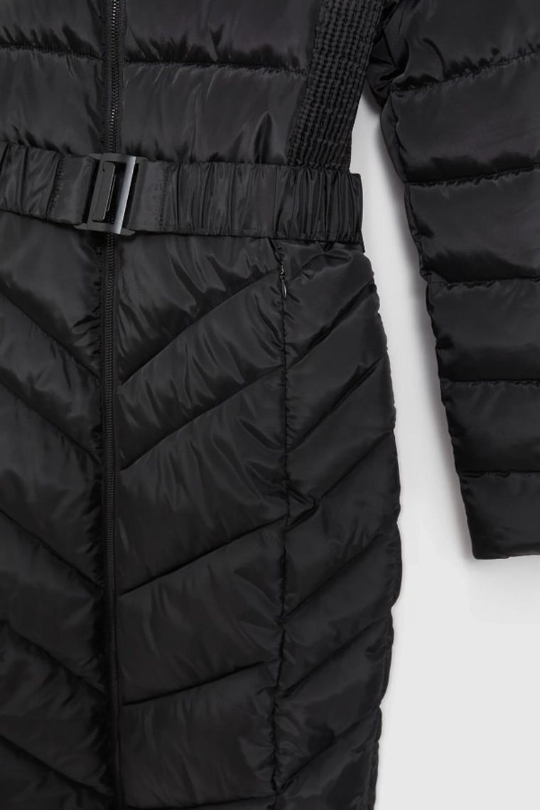 Kurtka damska z kapturem, czarna, Moodo