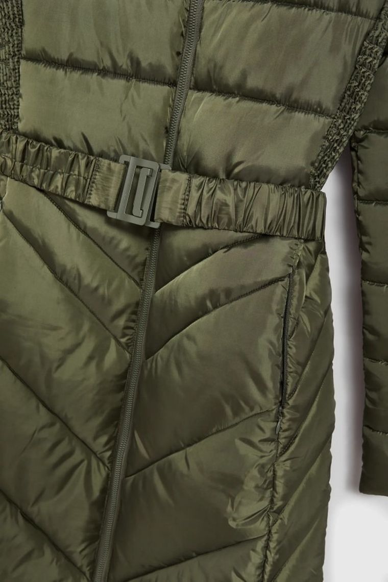 Kurtka damska z kapturem, khaki, Moodo