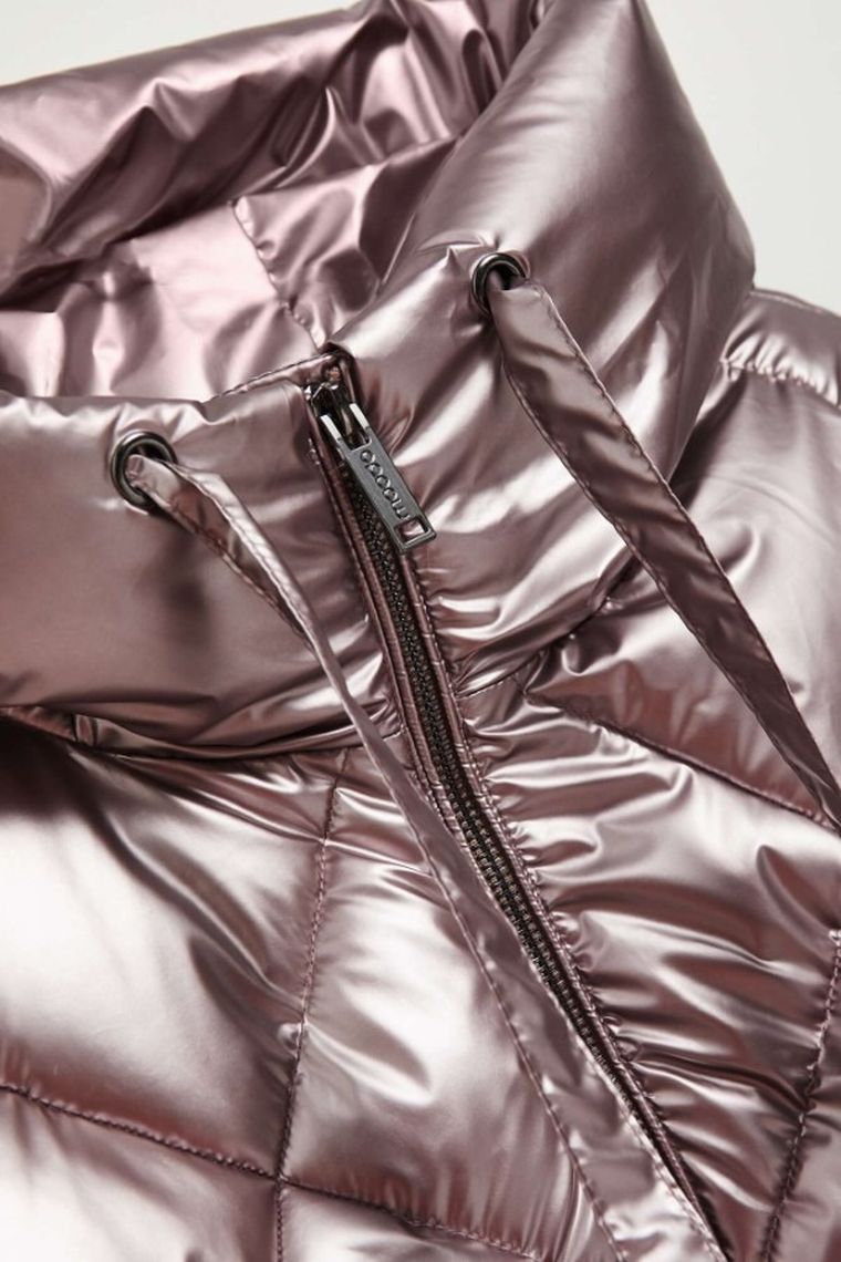 Kurtka damska z kapturem, różowa, Moodo