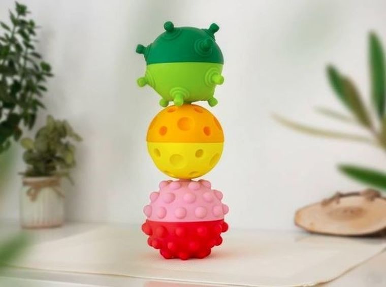 Lalaboom, Kulko-klocki, 3 odkrywcze kule, zestaw sensoryczny, 15 elementów