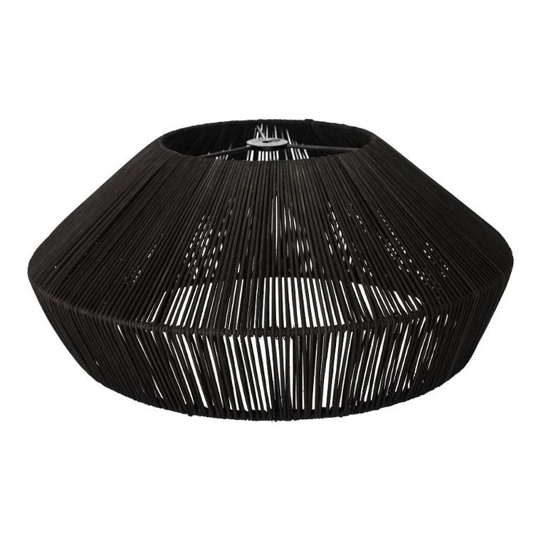 Lampa wisząca, rattanowa, 50 cm, czarna