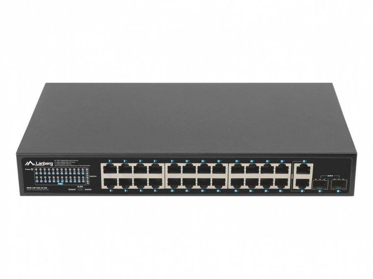 Lanberg, switch, 24-1gb POE+/2X GB/2X SFP, 360W