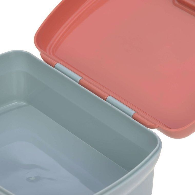 Lassig, About Friends, zestaw na lunch: lunchbox + tritanowa butelka, lis, 460 ml