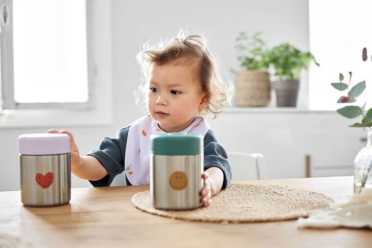 Lassig, Happy Rascals Smile, termos obiadowy, Sky Blue, 315 ml