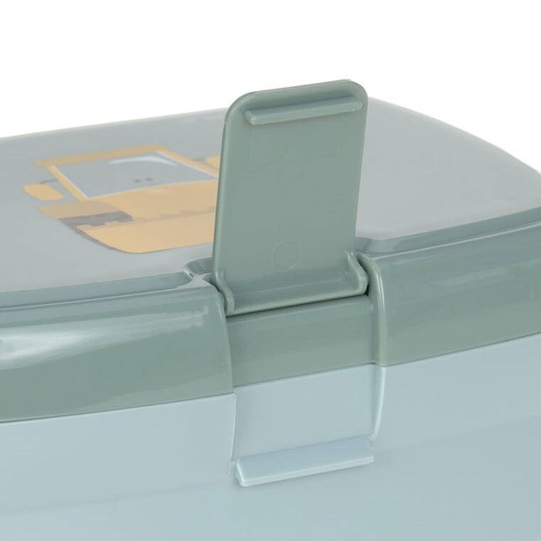 Lassig, Tiny Drivers, lunchbox + bidon, tritanowa butelka, 460 ml, Spychacz