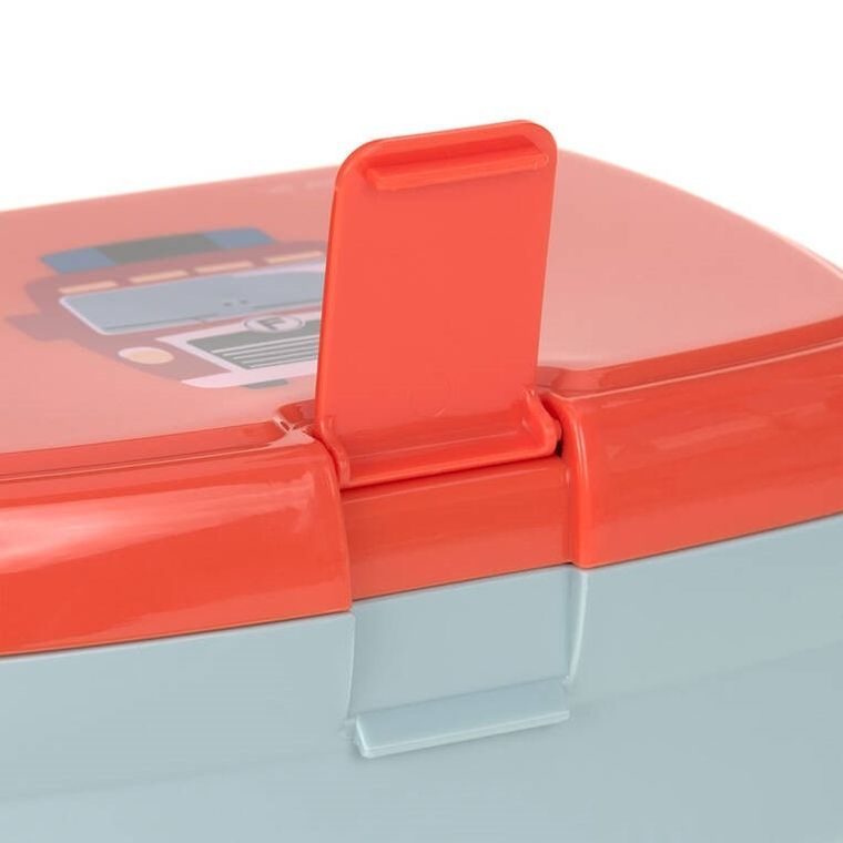 Lassig, Tiny Drivers, lunchbox + bidon, tritanowa butelka, 460 ml, Wóz strażacki