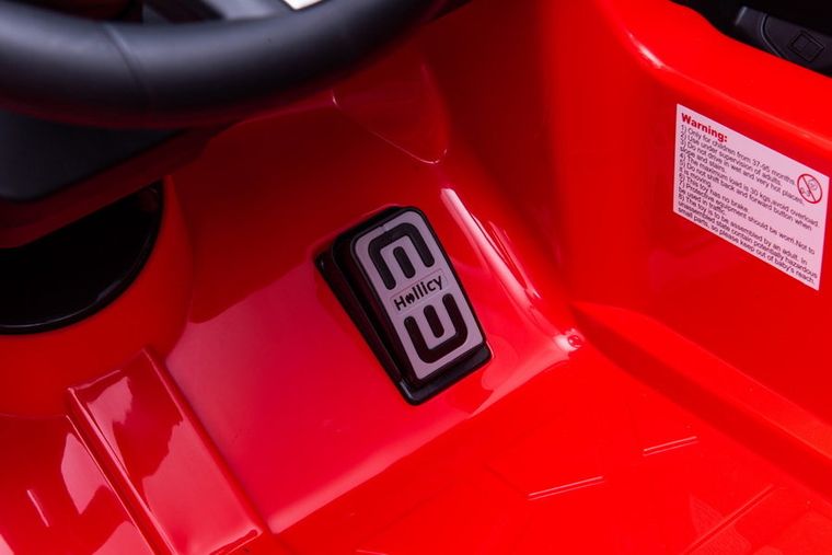 Lean Cars, BMW M5, pojazd na akumulator z platformą dla rodzica, czerwony lakierowany