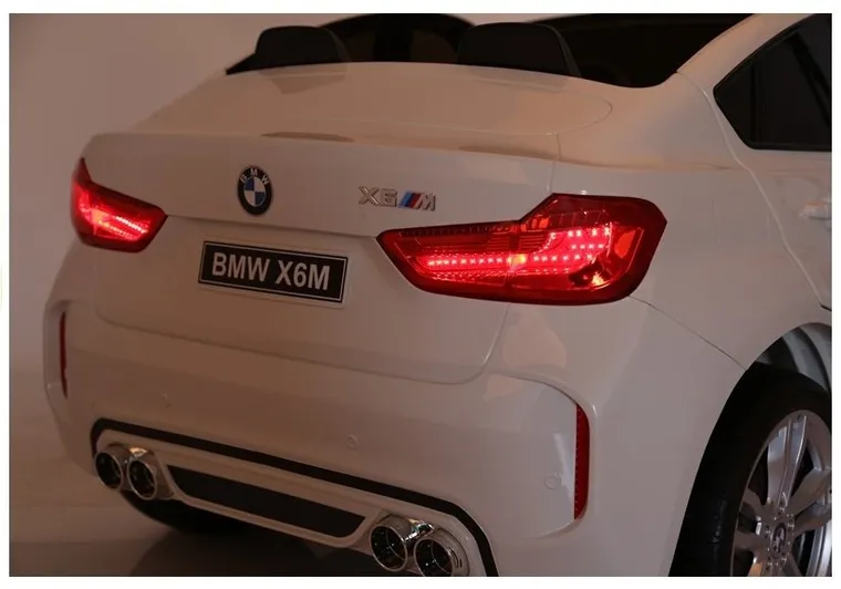 Lean Cars, BMW X6M, pojazd na akumulator, biały