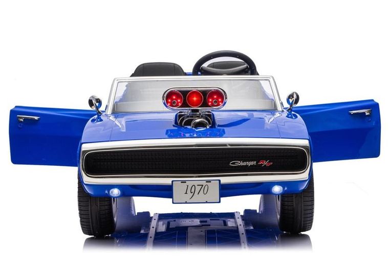 Lean Cars, Dodge Charger R/T, pojazd na akumulator, DLS-K12 24V7Ah, niebieski
