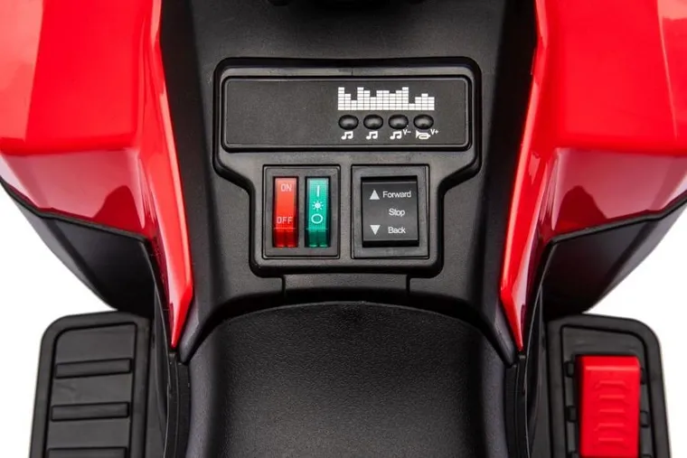 Lean Cars, GTS1155, quad na akumulator, czerwony