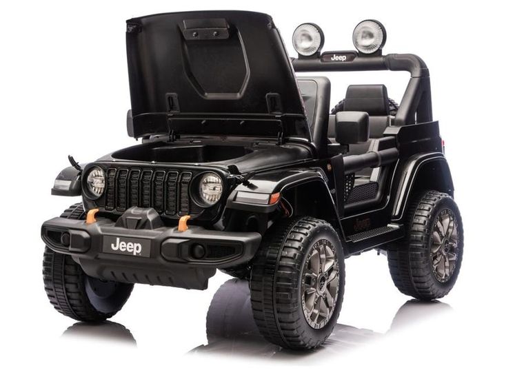Lean Cars, Jeep Rubicon, pojazd na akumulator 4-4, DK-JWR556 4-200W 24V, czarny