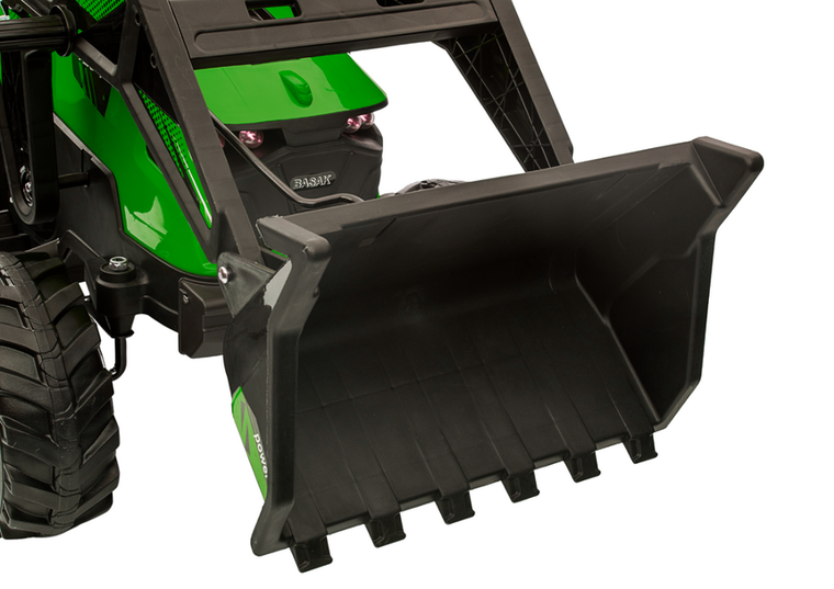 Lean Cars, koparka z naczepą, pojazd na akumulator, SX2068, zielony